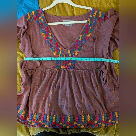 Anthropologie Knit Embroided Blouse - Picture 8 of 12